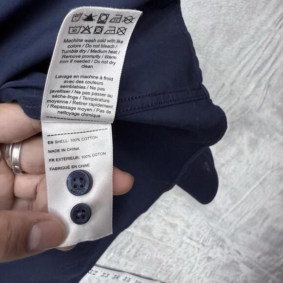 UNTUCKit Castello Shirt Navy XL Regular Fit Long Sleeve 100% Cotton Dress Casual - Picture 8 of 9